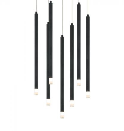 Matteo Lighting Reigndrop 7-Light Pendant Matte Black