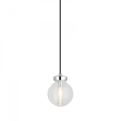 Matteo Lighting Ridge 1-Light Globe Pendant Chrome