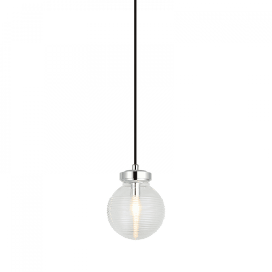 Matteo Lighting Ridge 1-Light Globe Pendant Chrome