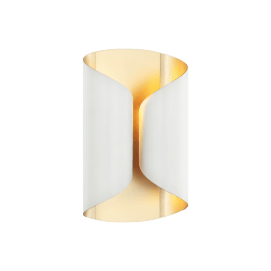 Matteo Lighting Ripcurl 2-Light Wall Sconce in White, 7.13"W (S01602WH)