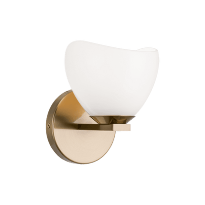 Matteo Lighting Uptowne 6-in Bath Wall Sconce Aged Gold Brass