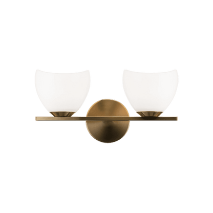 Matteo Lighting Uptowne 2-Light Vanity Aged Gold Brass