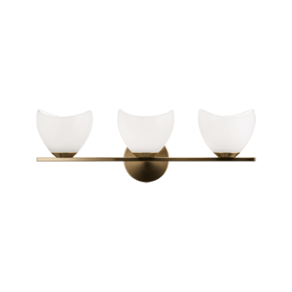 Matteo Lighting Uptowne 3-Light Vanity Aged Gold Brass