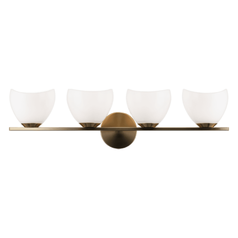 Matteo Lighting Uptowne 4-Light Vanity Aged Gold Brass
