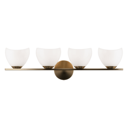Matteo Lighting Uptowne 4-Light Vanity Aged Gold Brass