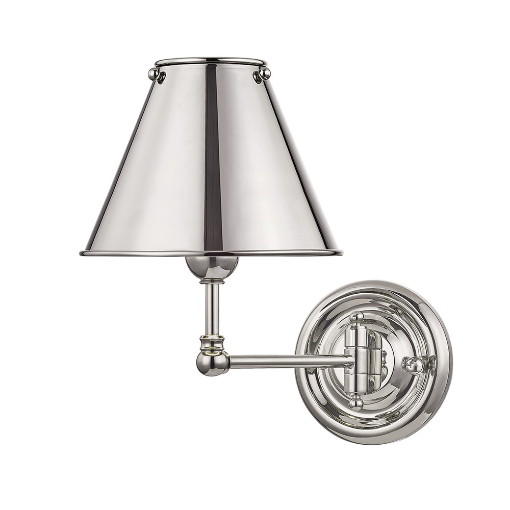 Hudson Valley Classic No.1 Wall Sconce Polished Nickel