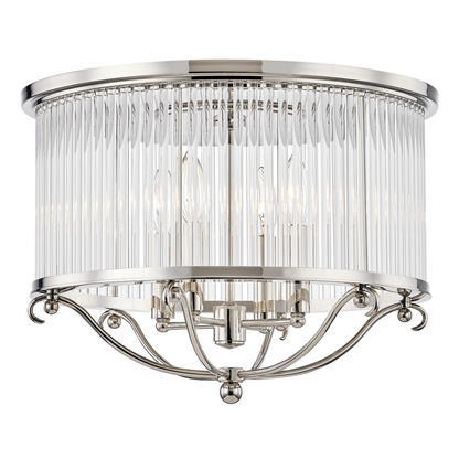 Hudson Valley Glass No.1 Semi-Flush Polished Nickel