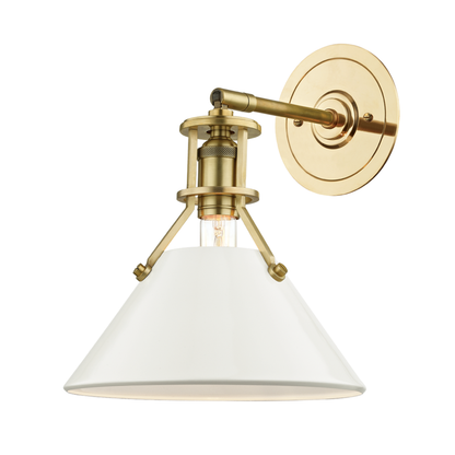 Hudson Valley Painted No.2 Wall Sconce Antique Brass