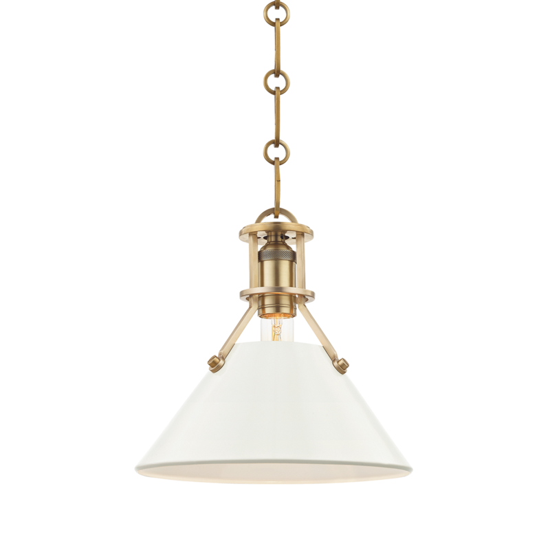 Hudson Valley Painted No.2 Pendant Antique Brass