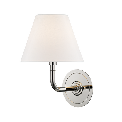 Hudson Valley Signature No.1 Wall Sconce Polished Nickel