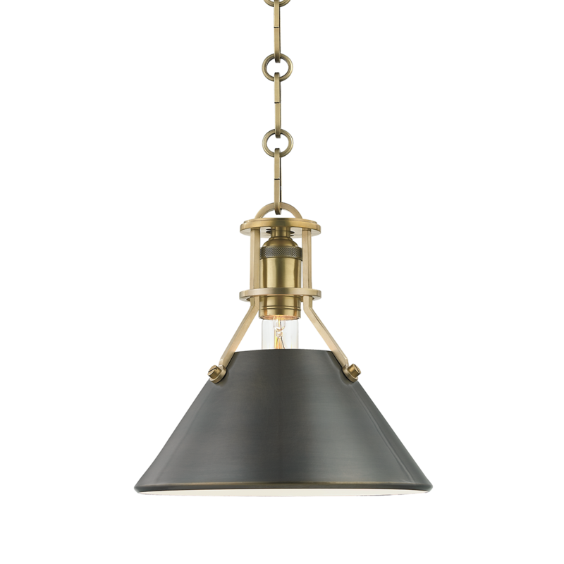 Hudson Valley Metal No.2 Pendant Aged Brass, Antique Distressed Bronze
