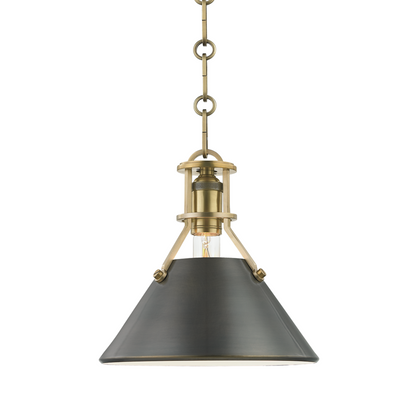 Hudson Valley Metal No.2 Pendant Aged Brass, Antique Distressed Bronze