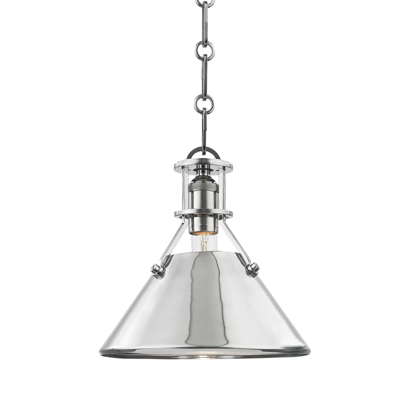Hudson Valley Metal No.2 Pendant Polished Nickel