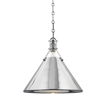 Hudson Valley Metal No.2 Pendant Polished Nickel