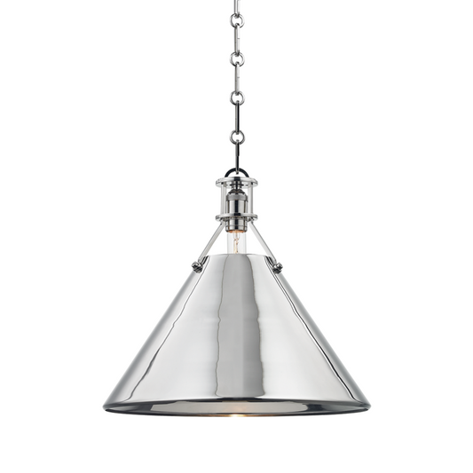 Hudson Valley Metal No.2 Pendant Polished Nickel