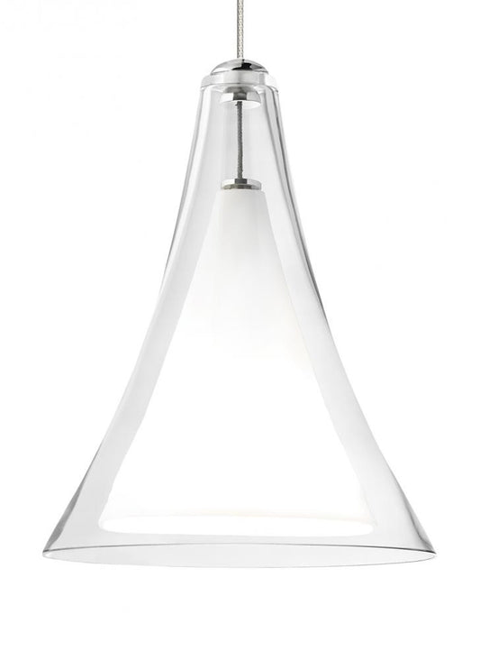Visual Comfort Modern Melrose II Pendant Nickel, Satin Nickel
