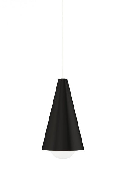 Visual Comfort Modern Mini Joni Pendant Black, Nightshade Black