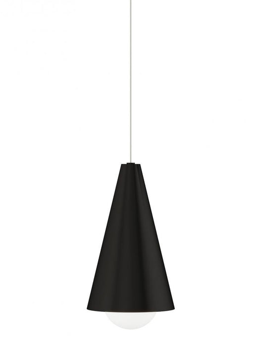 Visual Comfort Modern Mini Joni Pendant Black, Nightshade Black