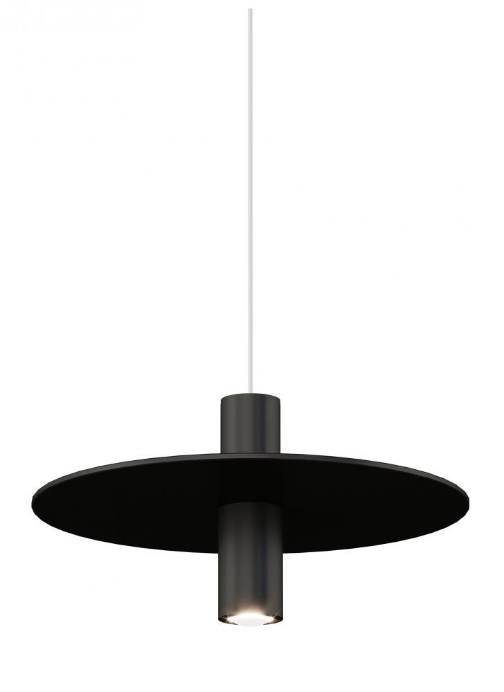 Visual Comfort Modern Mini Ponte Pendant Black, Nightshade Black