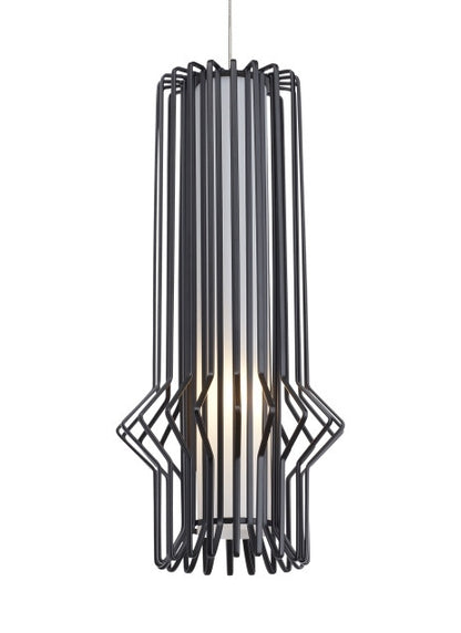 Visual Comfort Modern Mini Syrma Pendant Nickel, Satin Nickel