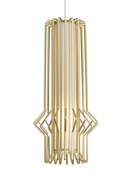 Visual Comfort Modern Mini Syrma Pendant Nickel, Satin Nickel