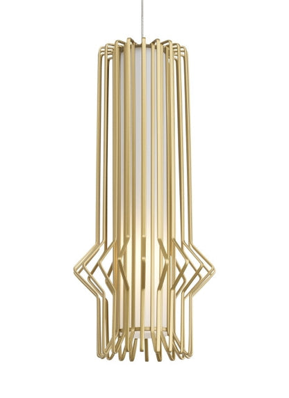 Visual Comfort Modern Mini Syrma Pendant Nickel, Satin Nickel