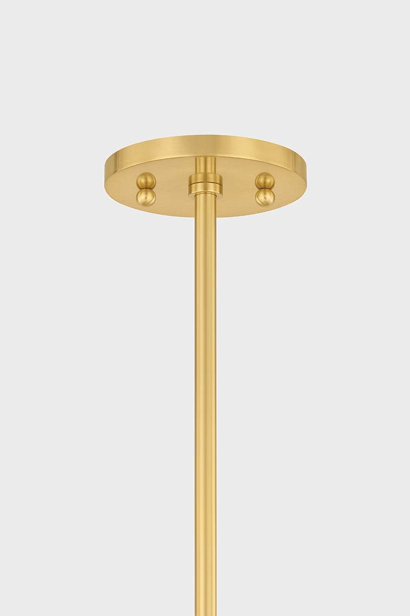 Mitzi by Hudson Valley Lighting Abbie Pendant in Aged Brass / Soft Bisque, detail view 7