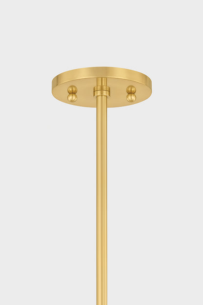 Mitzi by Hudson Valley Lighting Abbie Pendant in Aged Brass / Soft Bisque, detail view 7