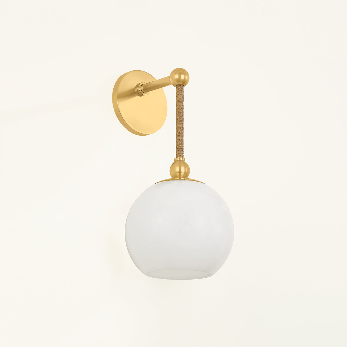 Mitzi by Hudson Valley Lighting Abbie Wall Sconce in Aged Brass, detail view 3