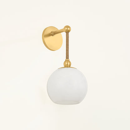 Mitzi by Hudson Valley Lighting Abbie Wall Sconce in Aged Brass, detail view 3