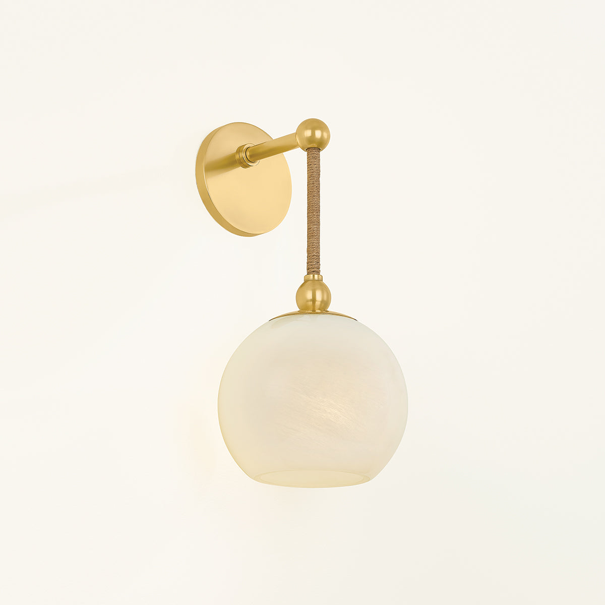 Mitzi by Hudson Valley Lighting Abbie Wall Sconce in Aged Brass, detail view 5