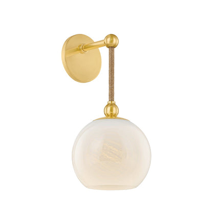 Mitzi by Hudson Valley Lighting Abbie Wall Sconce in Aged Brass