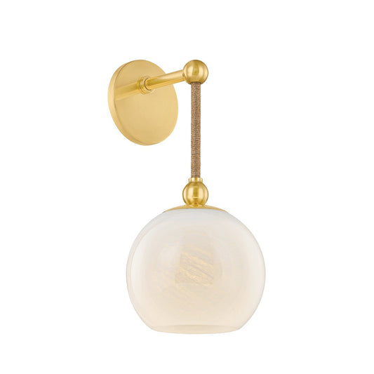 Mitzi by Hudson Valley Lighting Abbie Wall Sconce in Aged Brass
