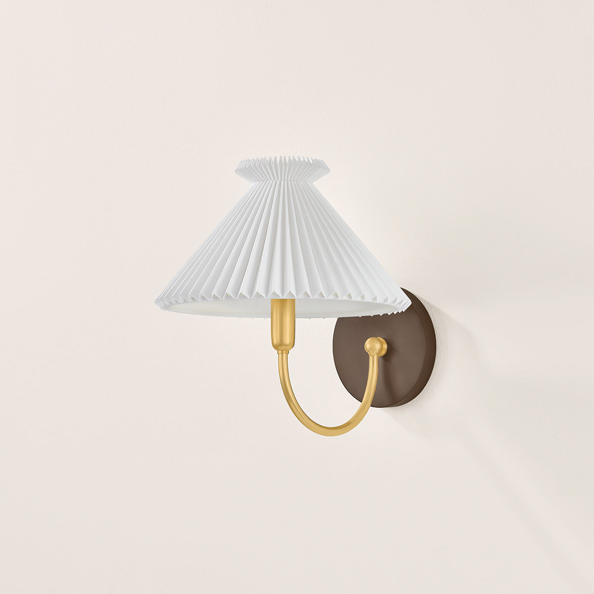 Mitzi by Hudson Valley Lighting Acacia Wall Sconce in Aged Brass, detail view 3