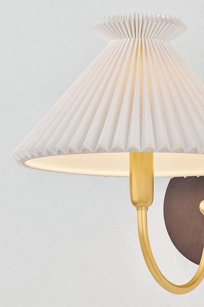 Mitzi by Hudson Valley Lighting Acacia Wall Sconce in Aged Brass, detail view 4