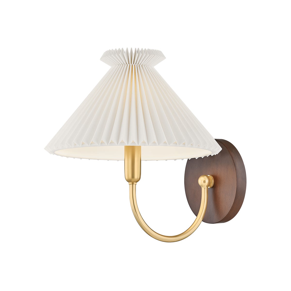 Mitzi by Hudson Valley Lighting Acacia Wall Sconce in Aged Brass