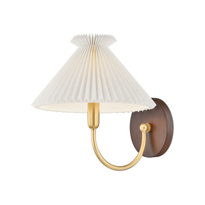 Mitzi by Hudson Valley Lighting Acacia Wall Sconce in Aged Brass