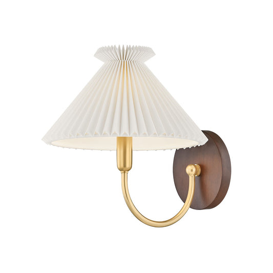 Mitzi by Hudson Valley Lighting Acacia Wall Sconce in Aged Brass