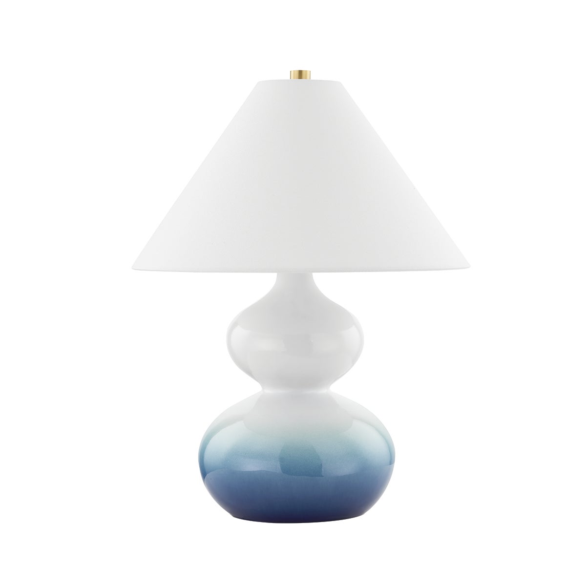 Mitzi by Hudson Valley Lighting Aimee Table Lamp in Aged Brass / Ceramic Ombre Blue