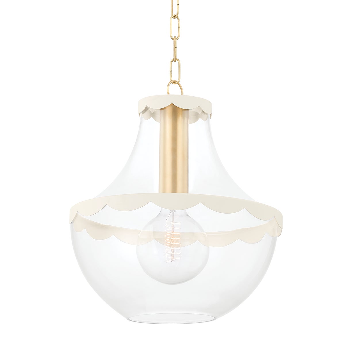 Mitzi by Hudson Valley Lighting Alaina Large Pendant in Aged Brass