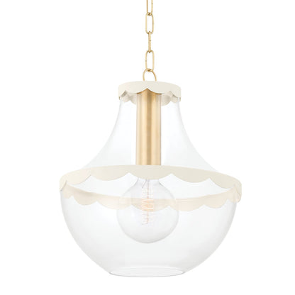 Mitzi by Hudson Valley Lighting Alaina Large Pendant in Aged Brass
