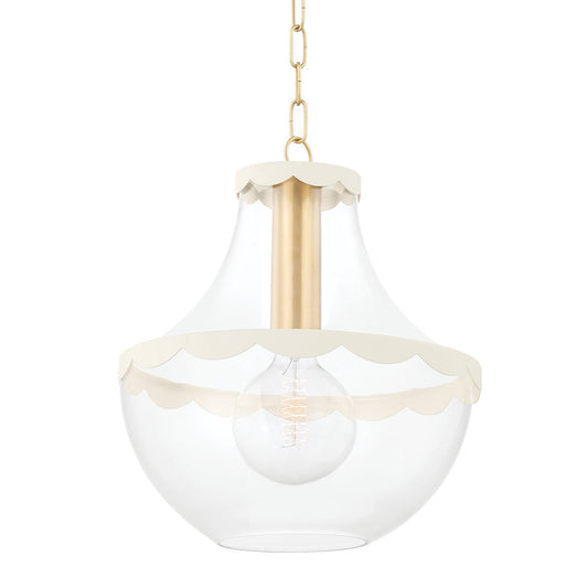 Mitzi by Hudson Valley Lighting Alaina Large Pendant in Aged Brass