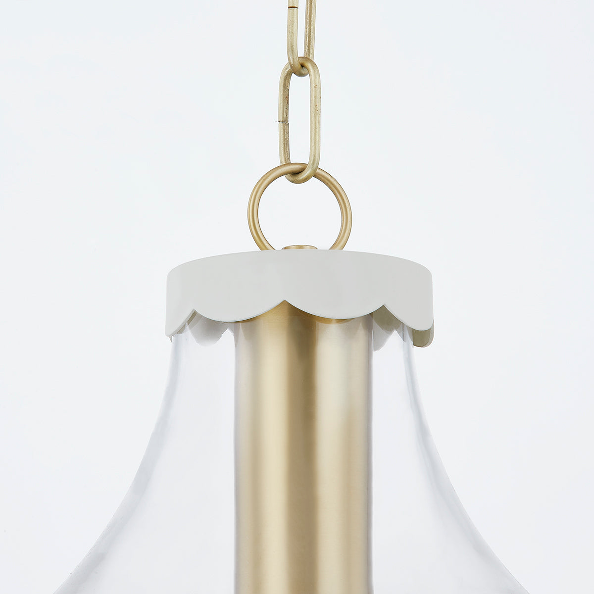 Mitzi by Hudson Valley Lighting Alaina Small Pendant in Aged Brass, detail view 1