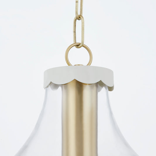 Mitzi by Hudson Valley Lighting Alaina Small Pendant in Aged Brass, detail view 1