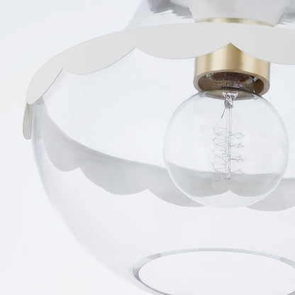 Mitzi by Hudson Valley Lighting Alaina Semi-Flush Mount in Aged Brass, detail view 1