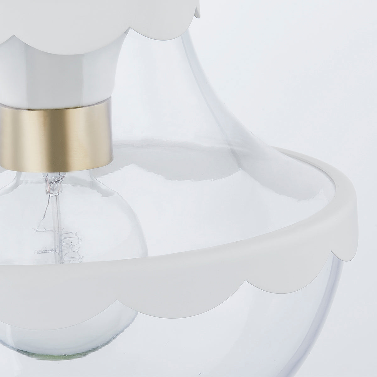 Mitzi by Hudson Valley Lighting Alaina Semi-Flush Mount in Aged Brass, detail view 2