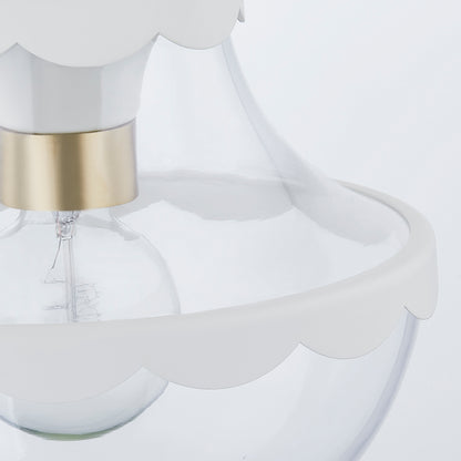 Mitzi by Hudson Valley Lighting Alaina Semi-Flush Mount in Aged Brass, detail view 2