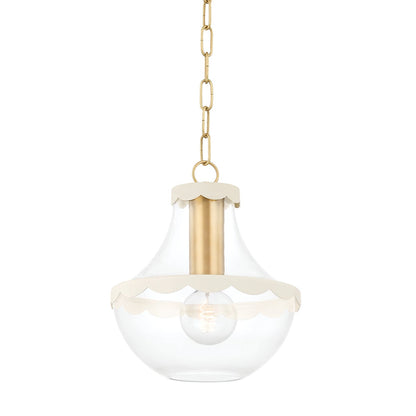 Mitzi by Hudson Valley Lighting Alaina Small Pendant in Aged Brass