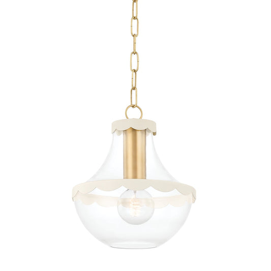 Mitzi by Hudson Valley Lighting Alaina Small Pendant in Aged Brass