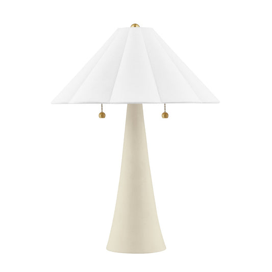 Mitzi by Hudson Valley Lighting Alana Table Lamp in Aged Brass / Ceramic Antique Ivory